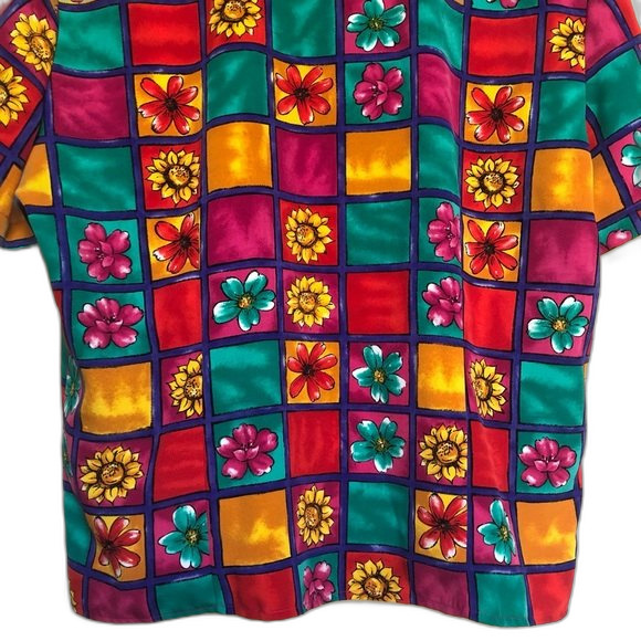 Jordan Vintage Flower Button-Up Size 12 - Picture 6 of 12